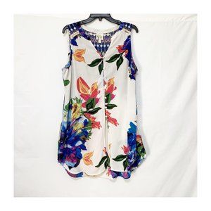 Anthropologie Fig and Flower Tunic Top Size Large